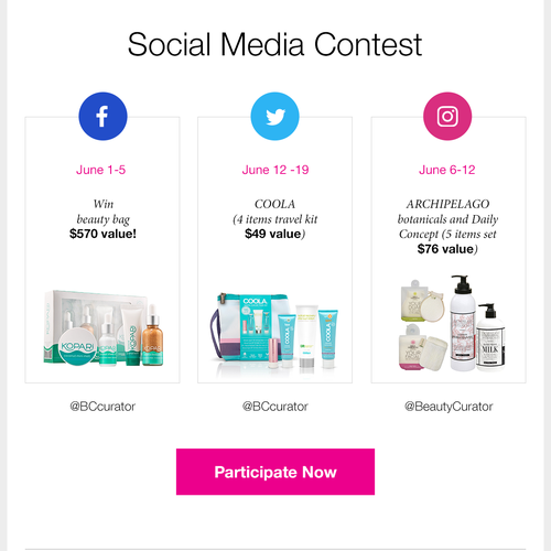 Newsletter design with the title 'Newsletter design for Beauty Collection'