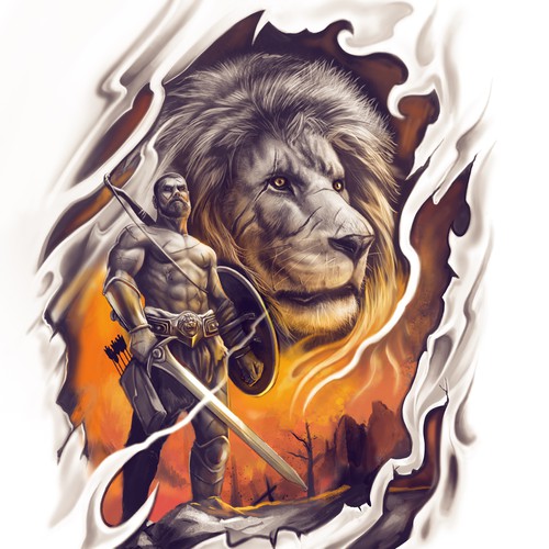 lion warrior tattoo