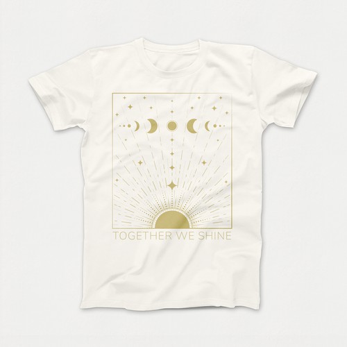 Yoga t-shirt with the title 'Together We Shine'