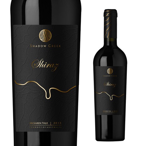 Design label with the title 'Australian Shiraz '