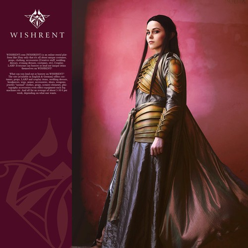 Costume design with the title 'Fantasy Logo for Wishrent '