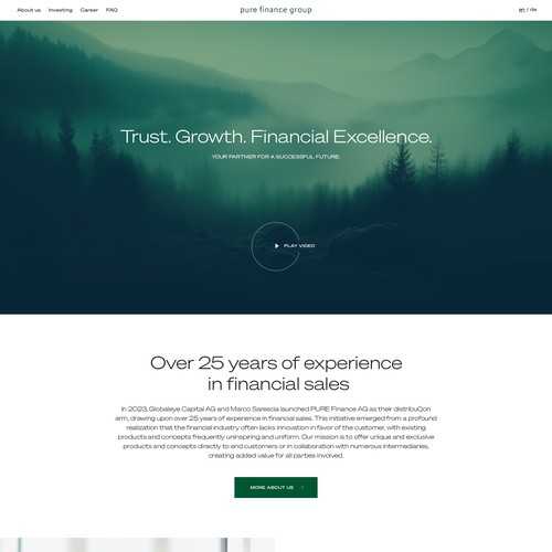Classic website with the title 'Financial Company'