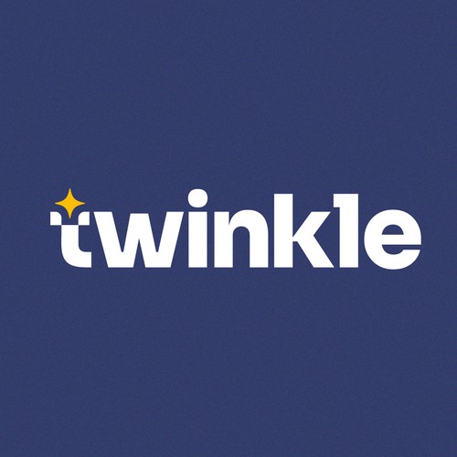 Shiny logo with the title 'Twinkle star Logo Design'