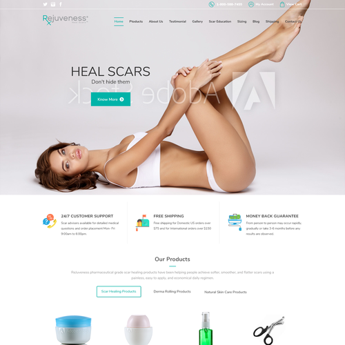 Sleek website with the title 'Redesign for Medical/Pharmaceutical Company'