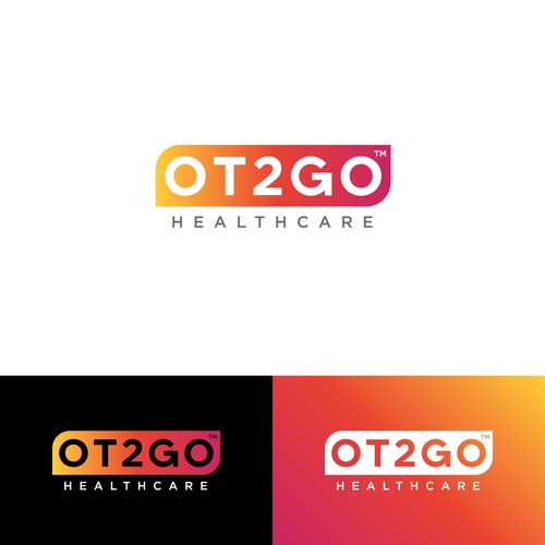 Wellness logo with the title 'Logo design concept for OT2GO HEALTHCARE ™'