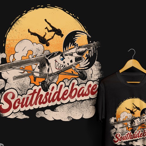 Skydiving design with the title 'T-shirt design for Southsidebase Skydive'