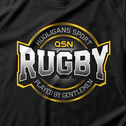 Contrast design with the title 'QSN RUGBY'