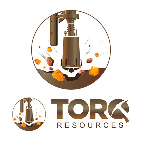 Banner artwork with the title 'Graphic Design of a Diamond Drilling Rig for TORQ Resources'