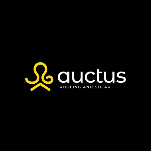 Solar company logo with the title 'Lineart logo concept for Auctus '