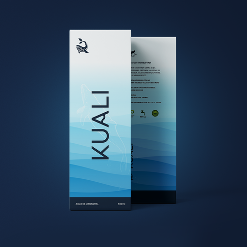 Water packaging with the title 'Kuali'