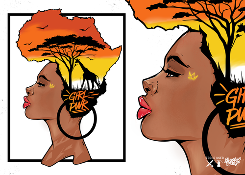 Girly design with the title 'African American Heritage'