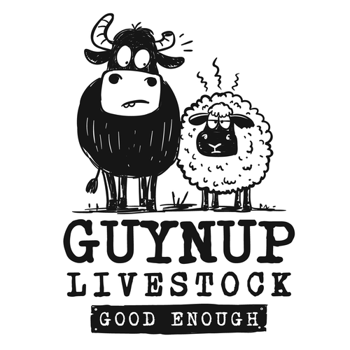 Animal sport logo with the title 'Guynup Livestock logo'