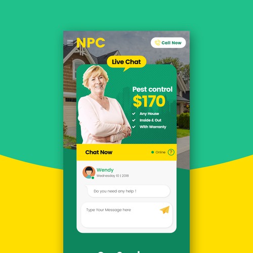 Pest control design with the title 'NPC a Pest Control Company'