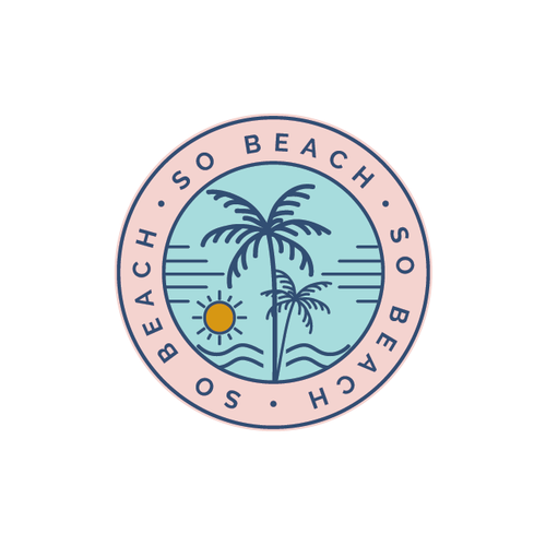 Beach logo with the title 'Hip logo for beach stuff store.'