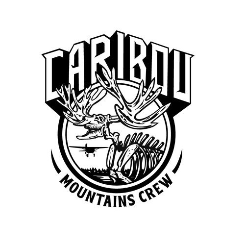 Skeleton t-shirt with the title 'Caribou Mountain Crew'