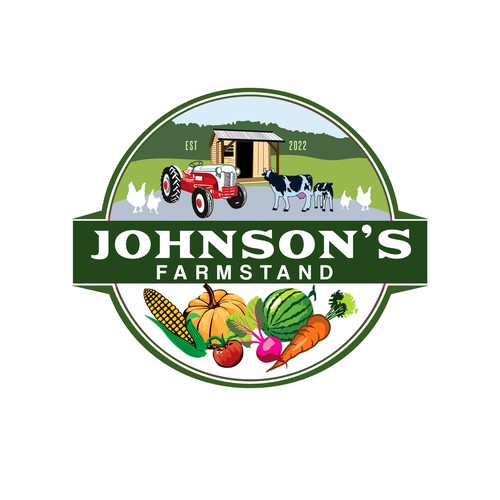 Corn logo with the title 'We need a monumental logo for our Farmstand'