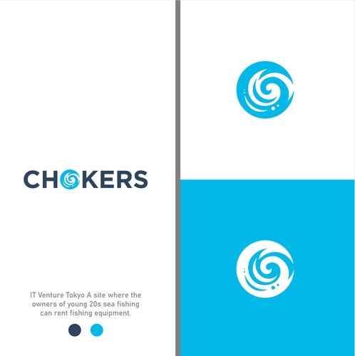 Fishing logo with the title 'Logo for Chokers'