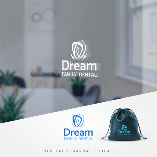 Dream logo with the title 'Tooth logo with "D" initial.'