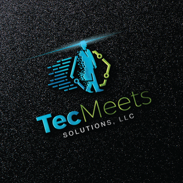 Software logo with the title 'Tec Meets Logo Design.'