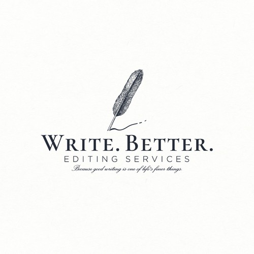 Writing logo with the title 'Logo design for a writer '