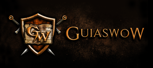 Video game logo with the title 'Build an awesome World of Warcraft community website logo for GuiaswoW!'