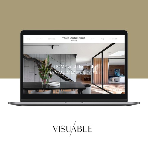 Mobile-first design with the title 'Website Design for a Concierge & Lifestyle Services Brand'