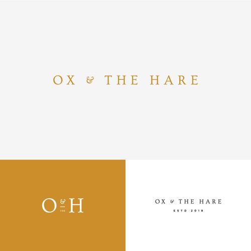 Refined logo with the title 'Ox & The Hare Concept'