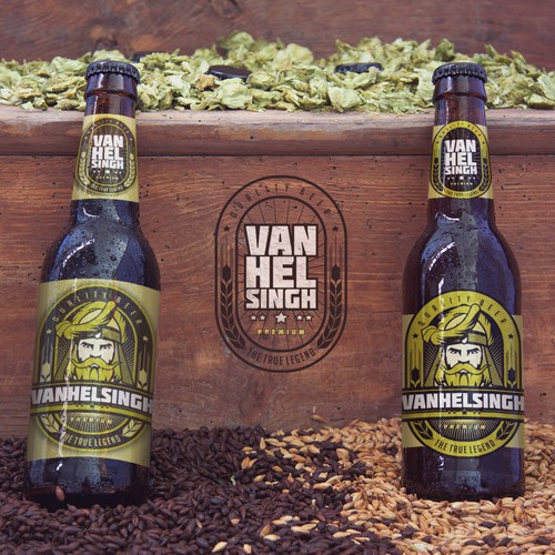 Bottle artwork with the title 'Design Bottle Beer'