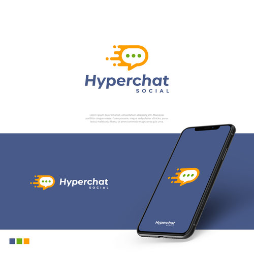 Massage logo with the title 'Hyperchat Social'