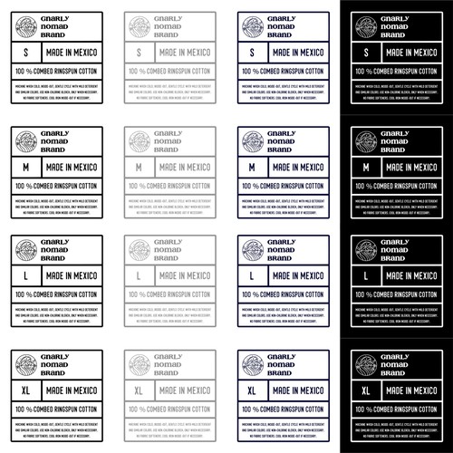 Nomad design with the title 'Gnarly Nomad Tag Label'