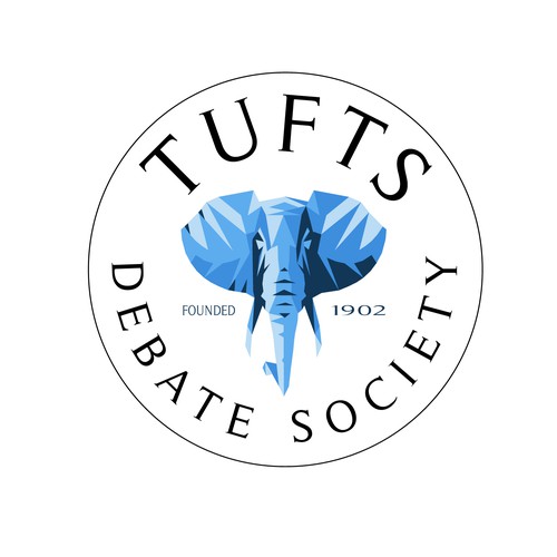 College logo with the title 'Tufts University Debate Society Logo Entry'