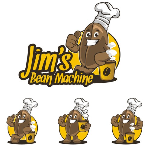 Bean logo with the title 'Logo for Coffee shop'