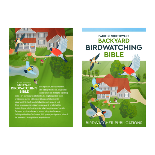 Nature book cover with the title 'Pacific Northwest Backyard BirdWatching Bible'