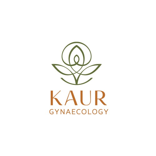 Lotus design with the title 'Kaur Gynaecology'