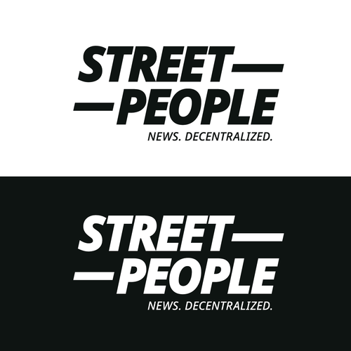 Italic design with the title 'Street People Logotype'