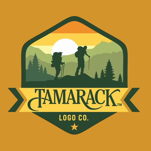 Jungle logo with the title 'Logo Design of "Tamarack Logo Co."'