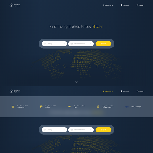 Icon website with the title 'Hero Section Design For Buy Bitcoin Online'