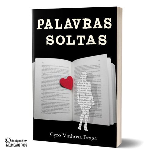 Black and white book cover with the title 'Palavras soltas'