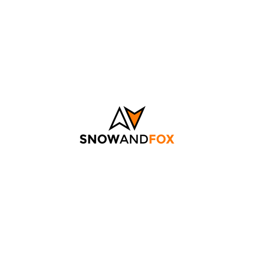 Fox logo with the title 'Snow and fox'
