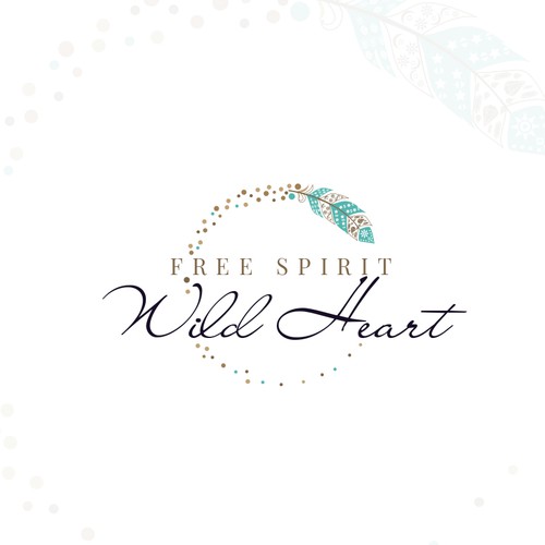 Bohemian design with the title 'New age bohemian logo for Free Spirit Wild Heart'