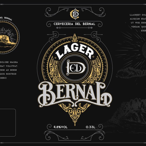 Ornamental design with the title 'Beer Label design '