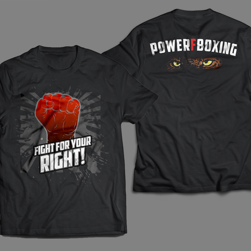 Fighting t-shirt with the title 'Front and Back for Boxing Event '