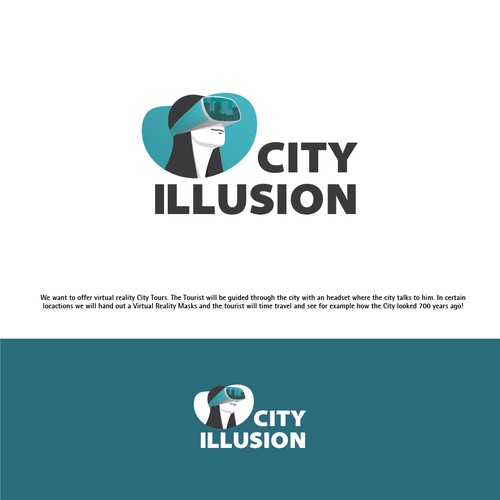 VR logo with the title 'CITY ILLUSION'