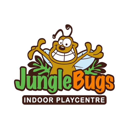 Jungle logo with the title 'JUNGLE BUGS LOGO'