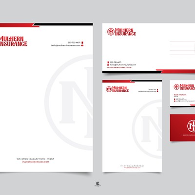 Mulhern Insurance Stationary Design