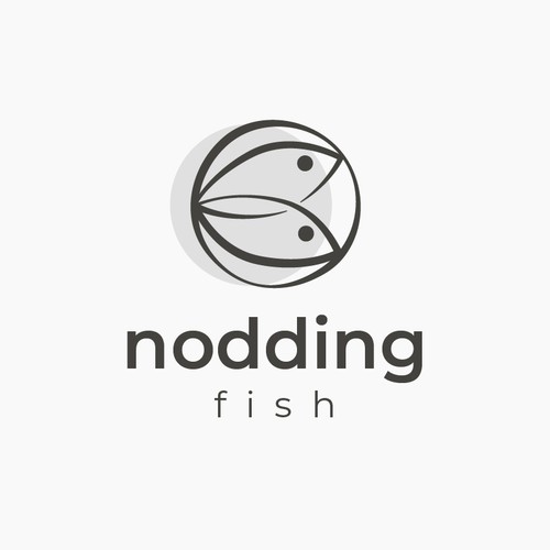 Fish logo with the title 'Simple logo design for a food service'