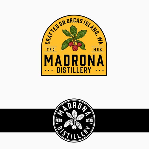 Plant logo with the title 'Logo design for distillery'