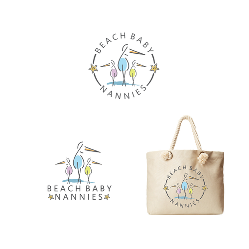 Beach logo with the title 'Beach Baby Nanny Logo'