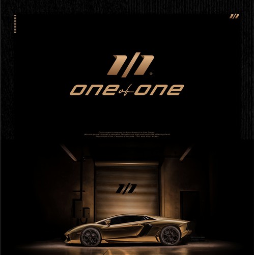 Masculine brand with the title 'Exotic car, protection and styling shop rebrand'