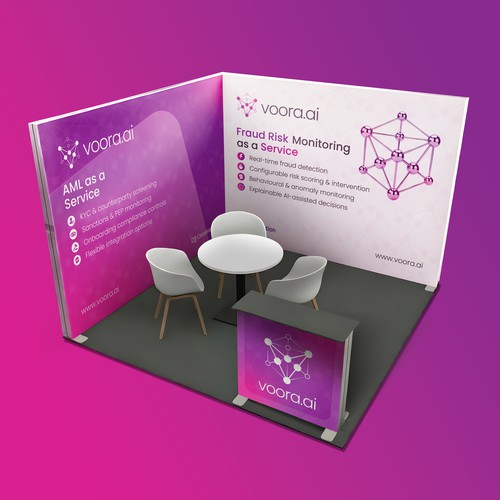 Booth design with the title 'Voora.ai Lightbox & Exhibition Display Design'